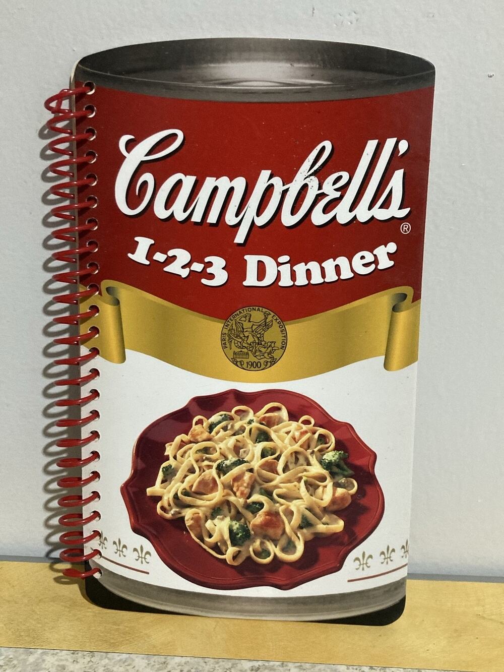 Campbell's 1-2-3 Dinner Campbell Soup Company Cookbook Spiral Bound Red 2004